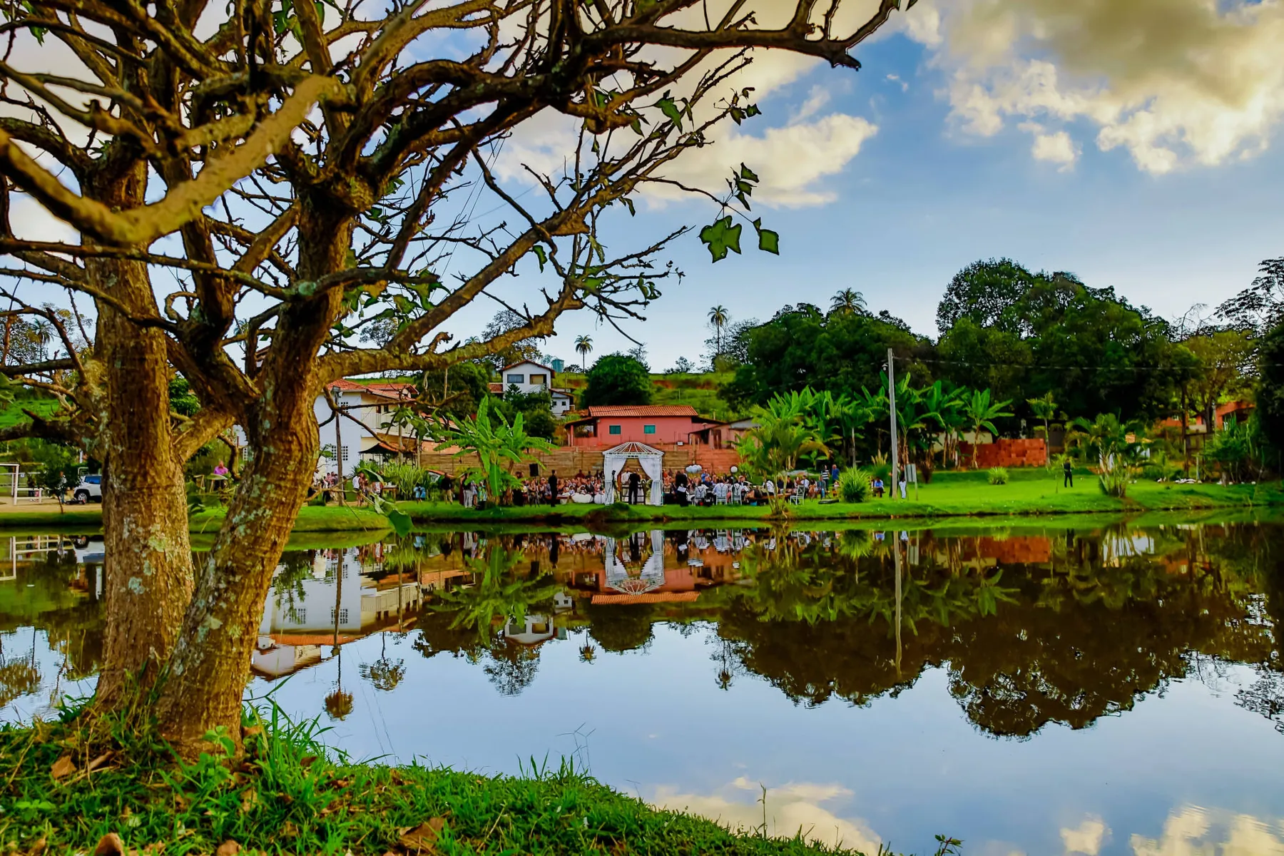Lagoa da Estância da Lagoa ao entardecer